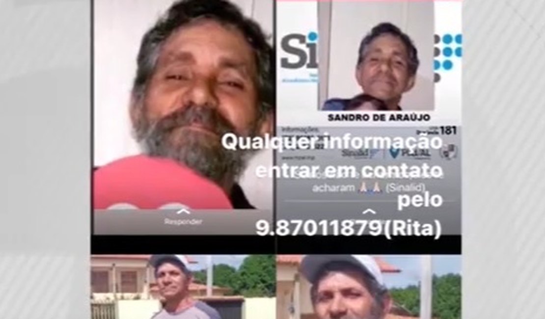 Família oferece R$ 1,5 mil para quem encontrar homem desaparecido desde o Natal