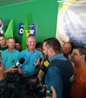 Collor e Leonardo Dias inauguram QG de campanha ao lado de Célia Rocha em Arapiraca