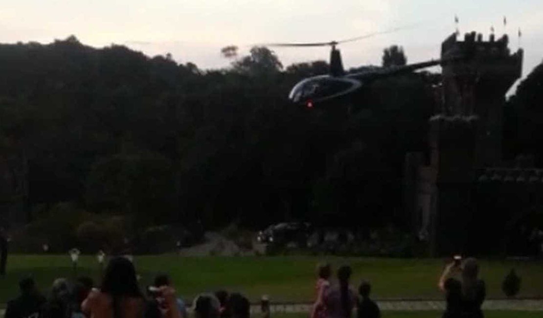 Helicóptero que transportava noiva cai e deixa feridos
