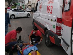 Acidente envolvendo motos deixa dois feridos em Palmeira dos Índios