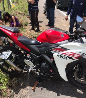 Motociclista em moto com placa de Arapiraca sofre acidente na BR-316, em Maribondo