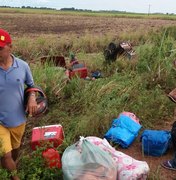 Carro com passageiros capota na rodovia AL 220