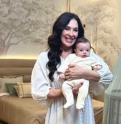 Claudia Raia coloca o filho de 5 meses em academia para bebês