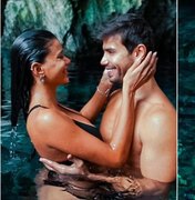 Mariano e Jake Oliveira curtem férias românticas no Jalapão: 'Lagoa Azul'