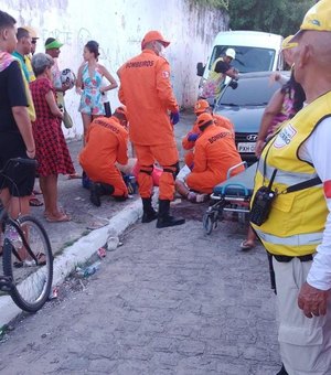 Ronda no Bairro presta socorro à vítima de acidente na Ponta da Terra