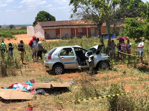 Colisão entre veículos provoca morte de casal e criança na zona rural de Arapiraca