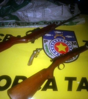 Perseguição policial em Santana do Ipanema apreende rifles e revólver