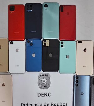 Polícia Civil recupera 35 celulares no mês de julho
