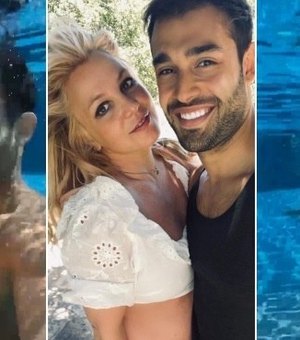 Grávida, Britney Spears mergulha e beija o marido debaixo d'água: 'Melhor exercício para bebês'