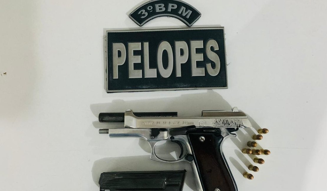 Ameaça na zona rural Limoeiro de Anadia termina em apreensão de pistola