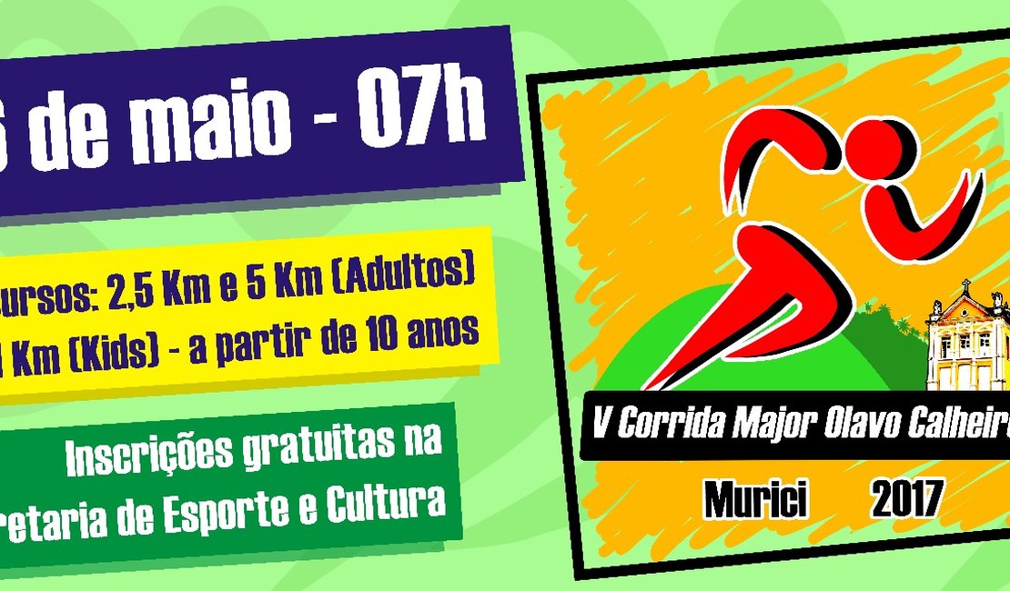 Cidade de Murici promoverá corrida para celebrar 125 anos de emancipação 