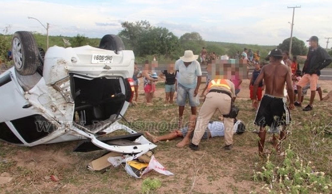 Grave acidente é registrado na AL 220, em Delmiro Gouveia
