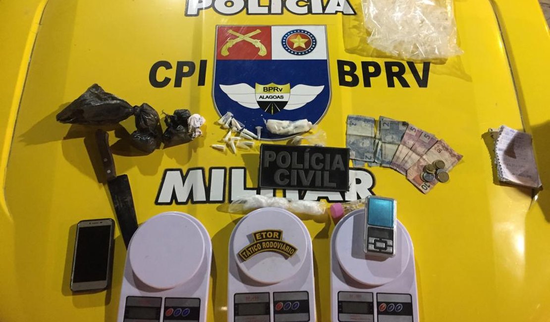 Ação integrada prende dupla acusada de tráfico de drogas em Maceió