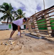 Mutirão retira mais de 140 kg de resíduos sólidos da praia de Japaratinga