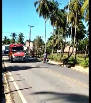 Motoqueiro fica ferido ao sofrer acidente de trânsito em Japaratinga