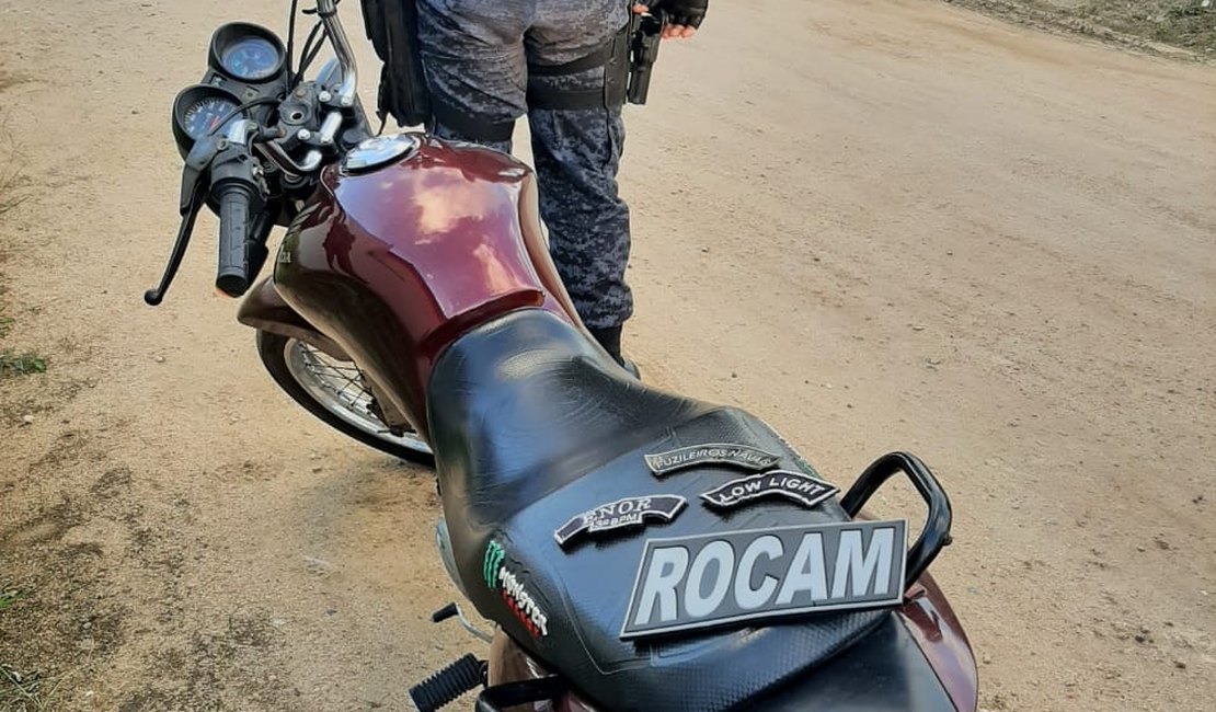 ROCAM recupera moto roubada em Arapiraca