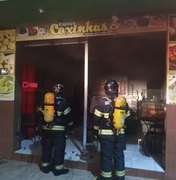 Lanchonete no Centro de Arapiraca é atingida por princípio de incêndio
