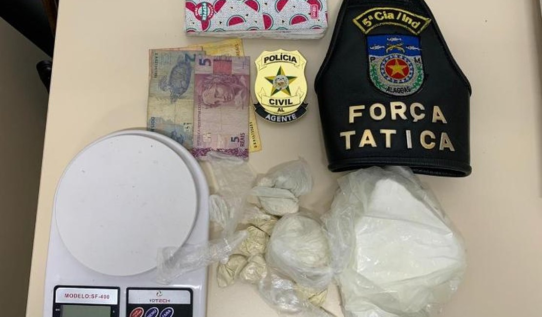 Mulher é presa com meio quilo de cocaína em Marechal Deodoro