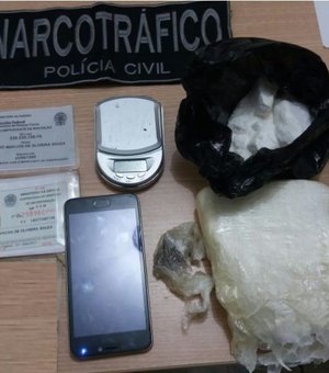 Polícia Civil prende suspeito de enviar grandes quantidades de drogas para AL