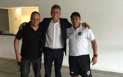 Elias Mansur, Paulo Autuori ( técnico do Atlético PR) e Maurílio Silva