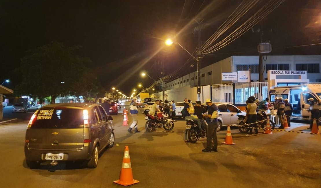 Operação Lei Seca registra 45 infrações de trânsito e 86 testes de alcoolemia em Maceió
