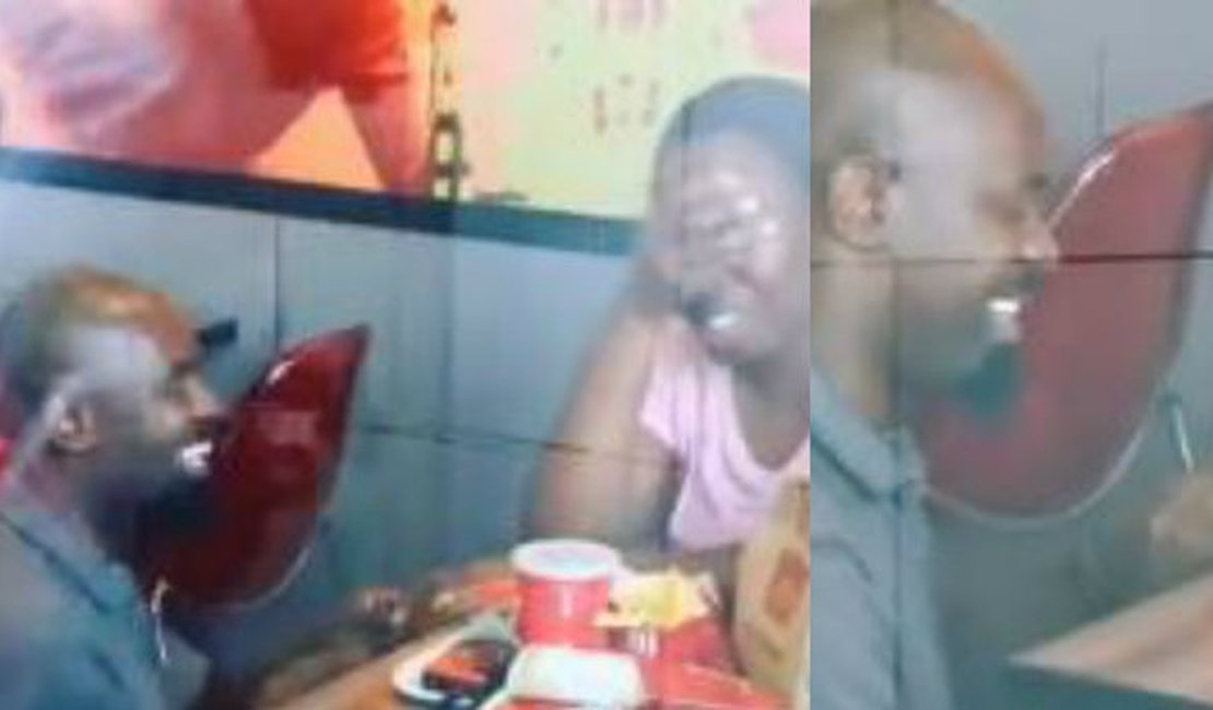 Casal fica noivo em rede de fast food, viraliza e ganha festa