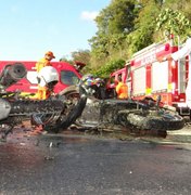 Colisão entre motos deixa duas pessoas gravemente feridas na parte alta de Maceió