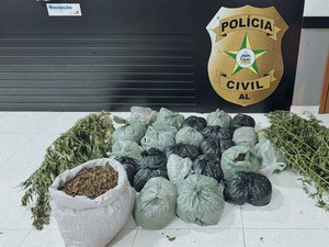 Dois homens suspeitos por tráfico de drogas são presos com 25kg de maconha no município de Mata Grande