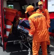 Casal fica ferido em acidente na Avenida Juca Sampaio, em Maceió