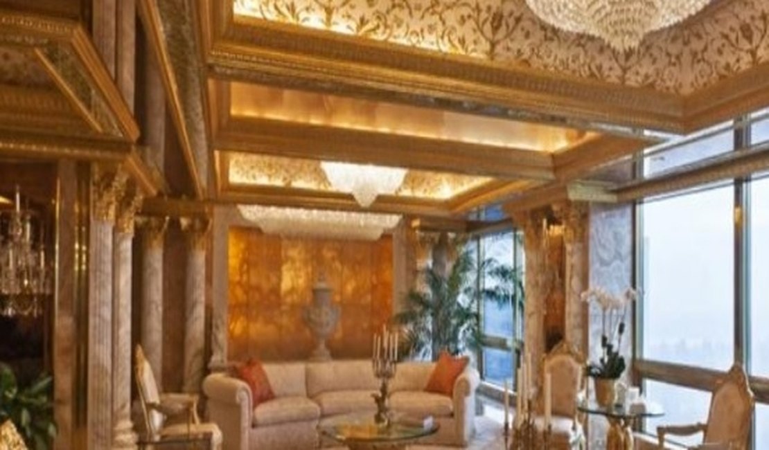 Conheça o apartamento coberto de ouro e mármore de Donald Trump em Nova York