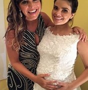 Vanessa Giácomo se casa e exibe silhueta de grávida em vestido de noiva