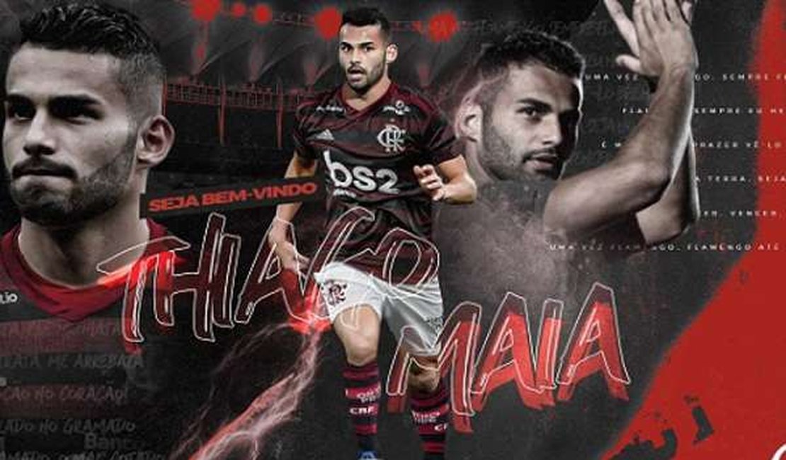 Flamengo anuncia o volante Thiago Maia: 'Eu estou realizando meu sonho e também da minha família'