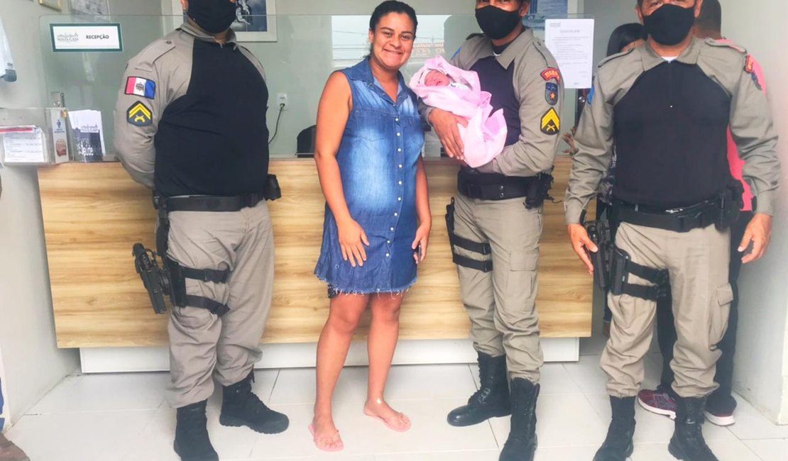 Grávida entra em trabalho de parto e militares do 11º BPM de Penedo ajudam no nascimento