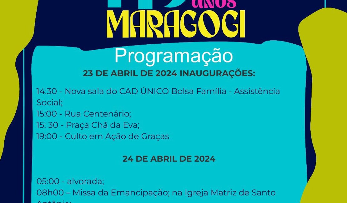 Prefeitura anuncia programação da Emancipação Política de Maragogi