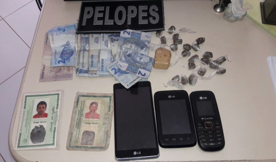 Após denúncia anônima, polícia prende casal por tráfico de drogas em Penedo
