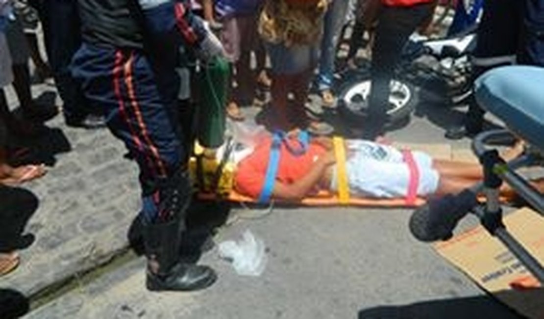Jovem fica desacordado em acidente em Arapiraca