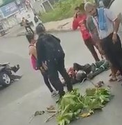 [Vídeo] Duas pessoas ficam feridas em acidente triplo na Av. Gustavo Paiva