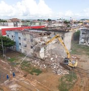Em Maceió, Defesa Civil incia o processo de demolição de prédios colapsados no Pinheiro