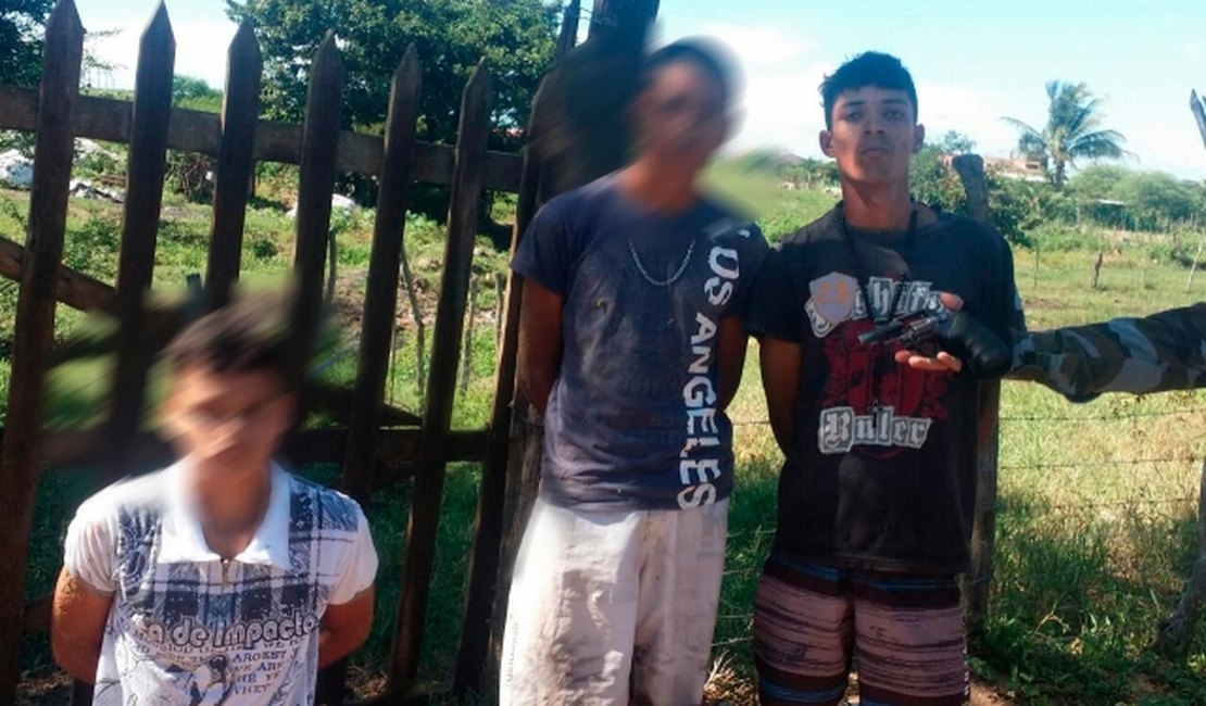 Adolescentes envolvidos em disparos em via pública são detidos pela Rocam