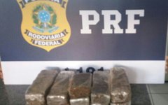 Suspeito de tráfico de drogas é preso quando tentava transportar 4,5 kg de maconha
