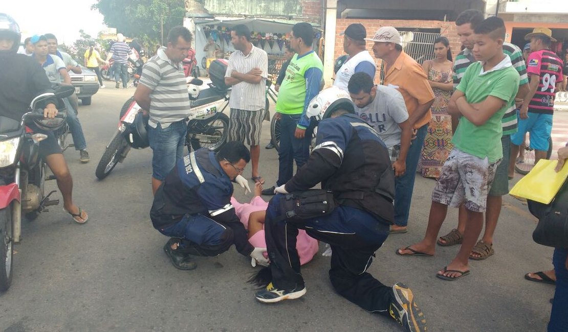 Mulher é atropelada ao atravessar faixa de pedestres em Arapiraca