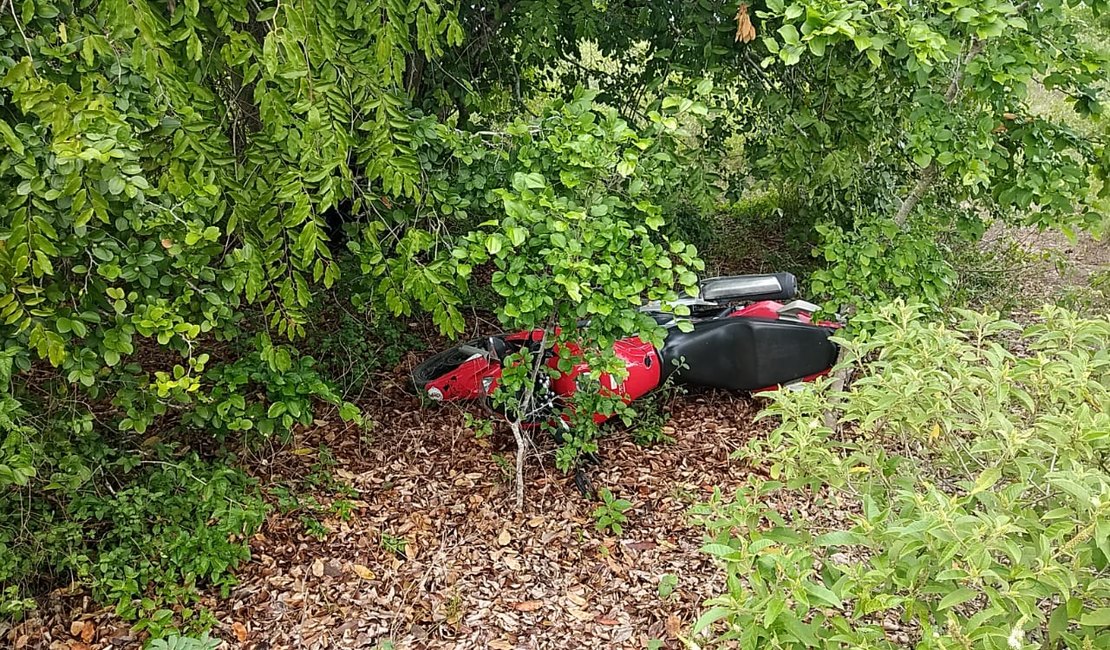 Polícia recupera moto em matagal na zona rural de Arapiraca