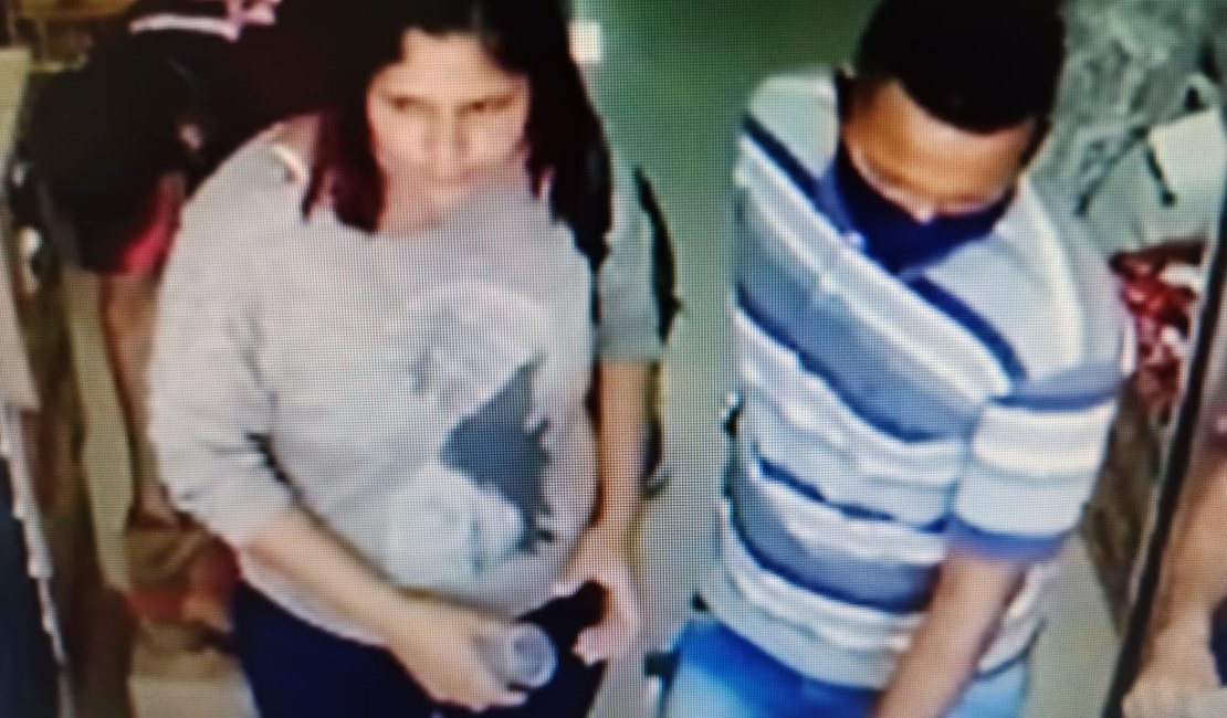 [Vídeo] Casal comete furtos em lojas no centro de Arapiraca