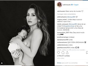 Sabrina Sato e Duda Nagle mostram rosto de Zoe pela primeira vez no Instagram