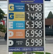 Preço do litro da gasolina comum já se aproxima dos R$8,00 em Arapiraca