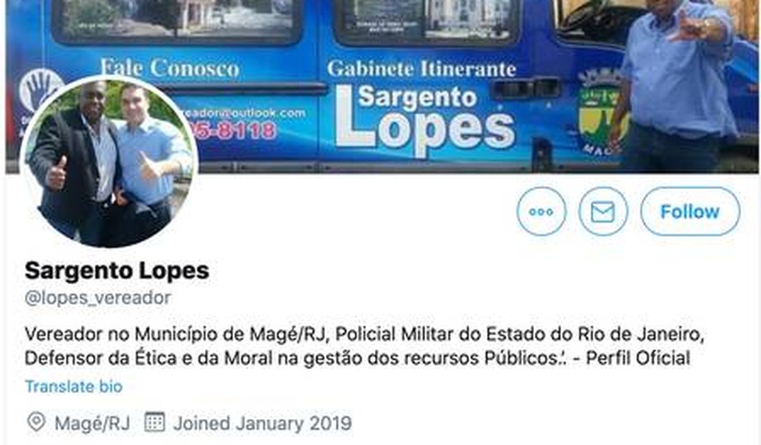 Candidato ligado à milícia usa foto de campanha com Flávio Bolsonaro