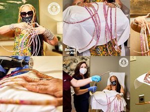 Mulher corta as maiores unhas do mundo após mais de 28 anos
