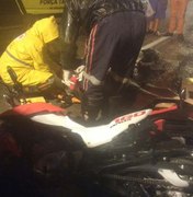 Colisão entre carro e moto deixa duas pessoas feridas no Agreste