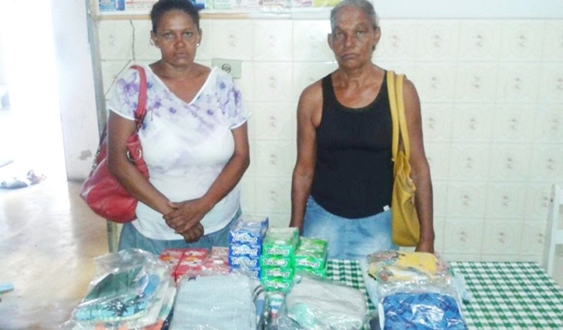 Duas mulheres suspeitas de furtar mercearia são presas em Inhapi