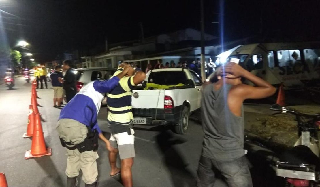Cinco pessoas são presas em Maceió por embriaguez ao volante